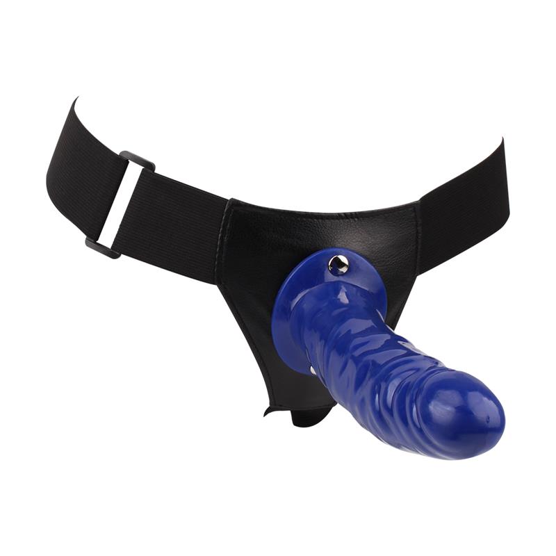 Tuščiaviduris dildo diržas su reguliuojamais dirželiais
