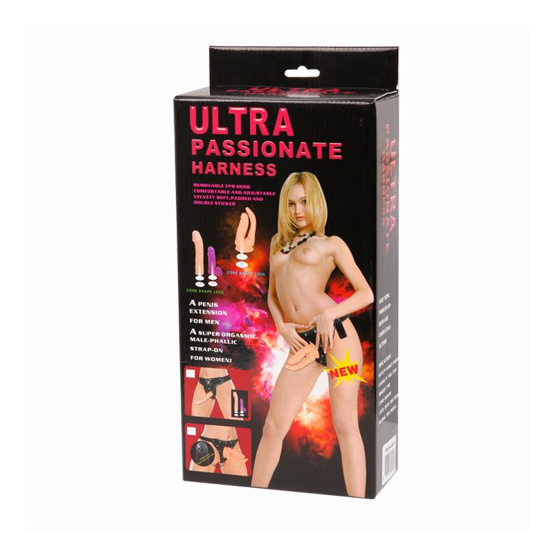 Strap-on rinkinys su dviem dildo variantais