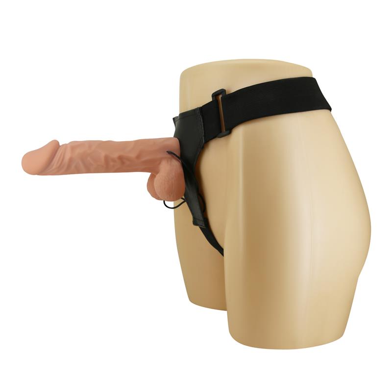 Vibruojantis dildo su dirželiu ir lankstumu