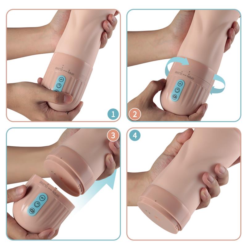 Masturbatorius su 10 vibracijų ir 5 siurbimo režimais