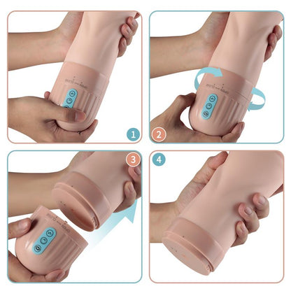 Masturbatorius su 10 vibracijų ir 5 siurbimo režimais