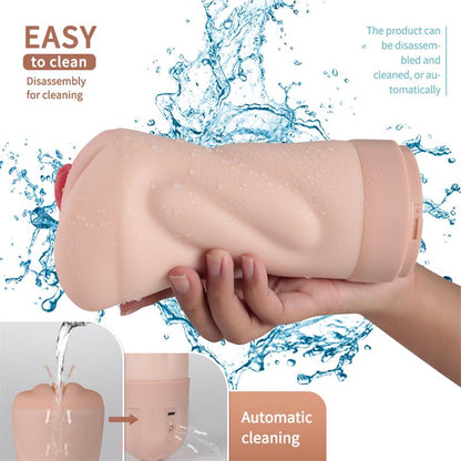 Masturbatorius su 10 vibracijų ir 5 siurbimo režimais