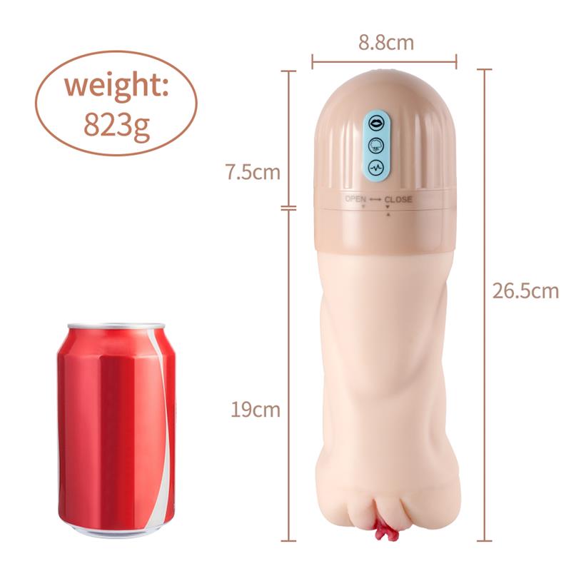 Masturbatorius su 10 vibracijų ir 5 siurbimo režimais