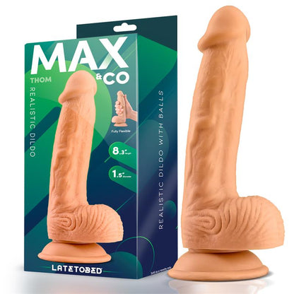 Dildo su siurbtuku ir realistine forma