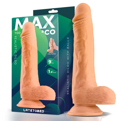 Realistiškas dildo su siurbtuku ir tekstūra