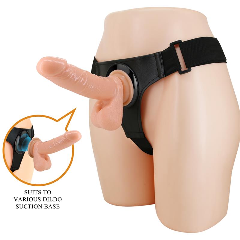 Reguliuojami diržai su realistišku dildo
