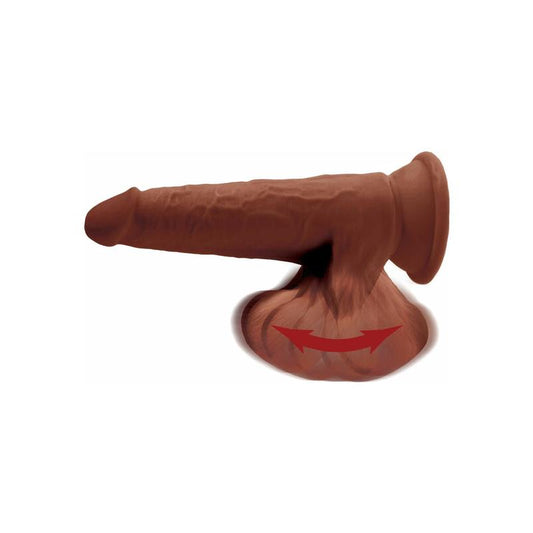 Trigubo tankio dildo su siurbtuku ir sėklidėmis