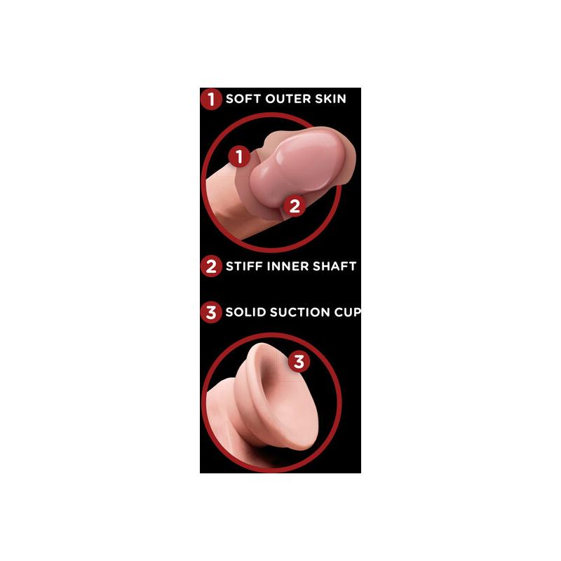 Trigubo tankio dildo su siurbtuku