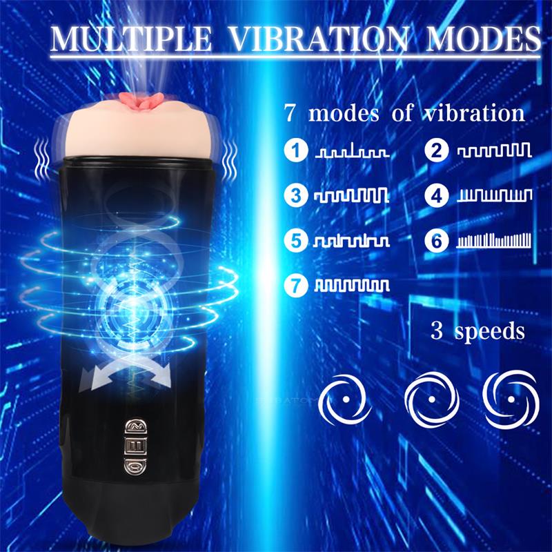Masturbatorius su vibracija ir siurbimu