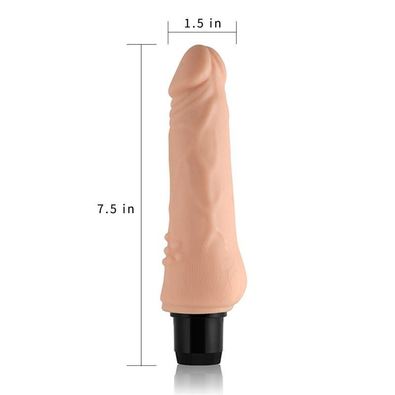 Realistinis vibratorius su švelniu prisilietimu