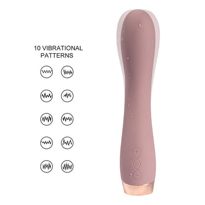 Kompaktiškas vibratorius su 10 vibravimo funkcijų