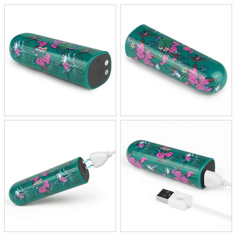 Kompaktiška vibruojanti masažuoklė su 10 funkcijų