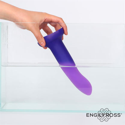 Spalvą keičiantis dildo su siurbtuku ir vibracija