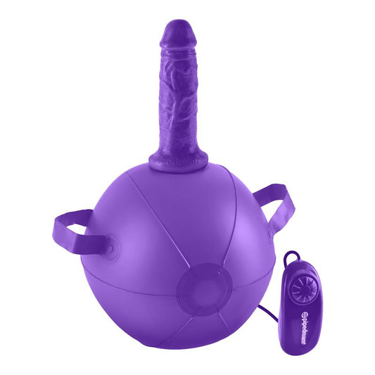 Vibruojantis mini kamuolys su realistišku dildo