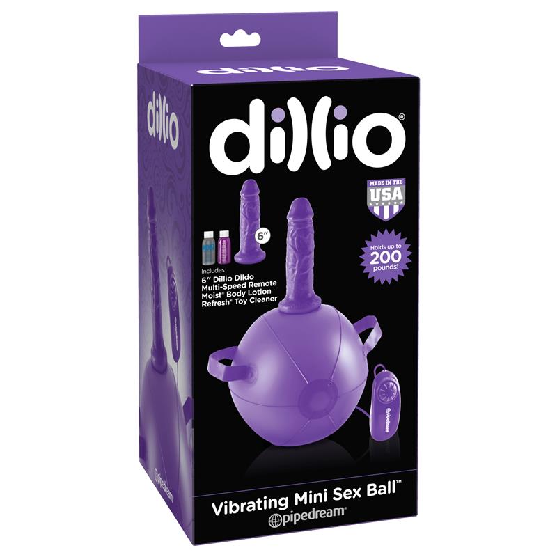 Vibruojantis mini kamuolys su realistišku dildo