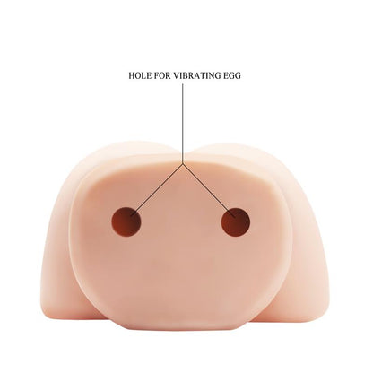 Realistinis masturbatorius su vibracija ir dviguba skylė