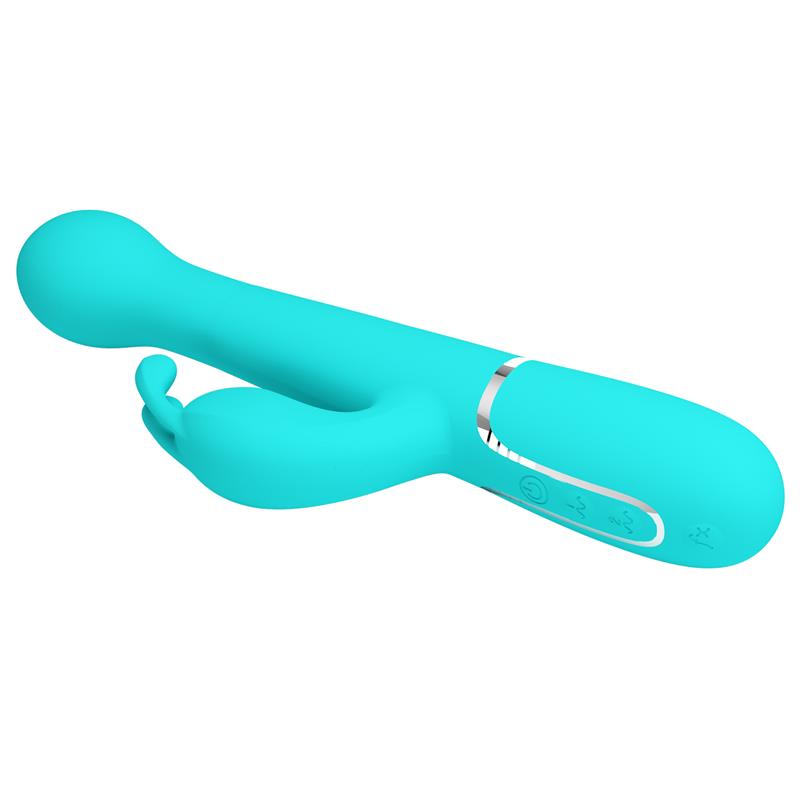 Dviejų variklių klitorio vibratorius su karoliukais