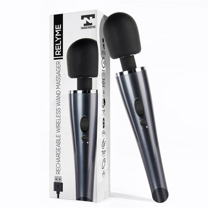 Wand Massager Relyme USB silikoninis juodas