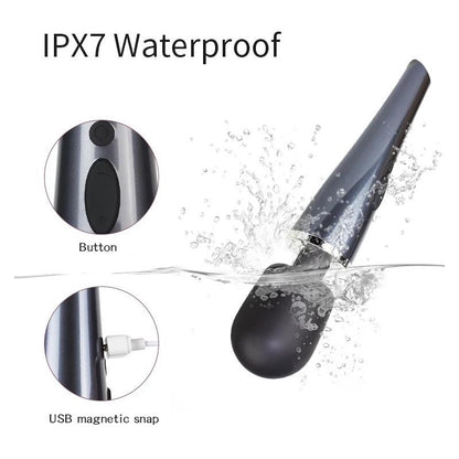 Wand Massager Relyme USB silikoninis juodas