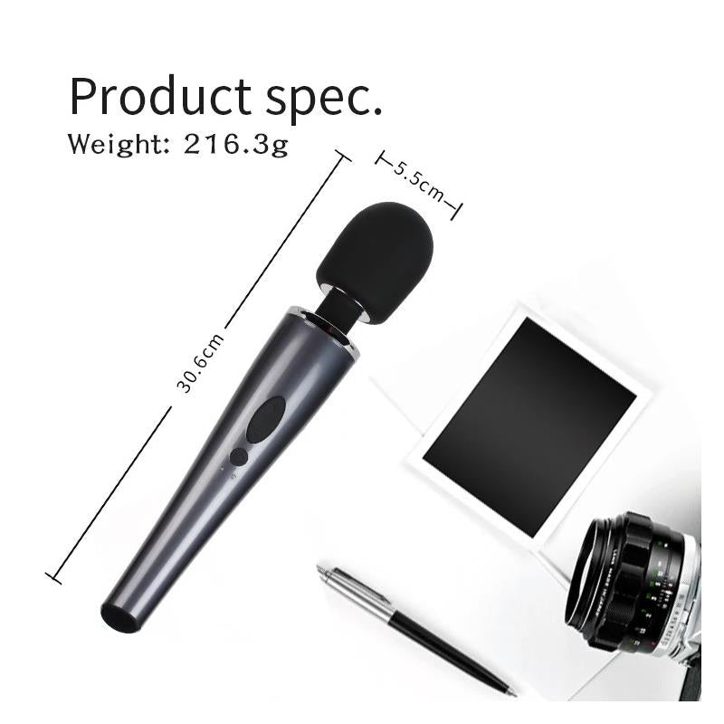 Wand Massager Relyme USB silikoninis juodas