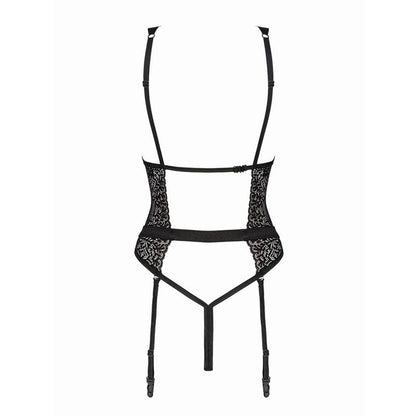 Nėrinių kombinezonas su keliaraiščiu ir permatomomis detalėmis