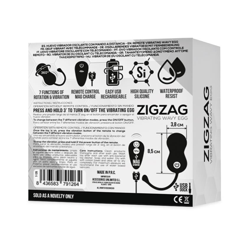 Vibruojantis kiaušinis su zigzago judesiu